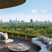 Eine künstlerische Interpretation von Park Modern, einem Wohnprojekt in der Nähe des Hyde Park. Wohnungen in London in der Nähe des Hyde Parks sind bei globalen Käufern beliebt.