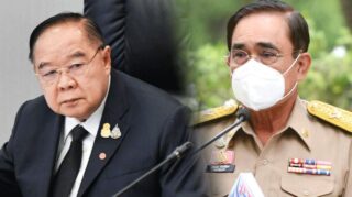 Premierminister Prayuth Chan o-cha würde Palang Pracharath Führer Prawit Wongsuwan, der sich offenbar dazu inspiriert hat, nach den bevorstehenden Parlamentswahlen an die Macht zu kommen, lieber nicht im Wege stehen, sagt de facto Pheu Thai Chef Thaksin Shinawatra.