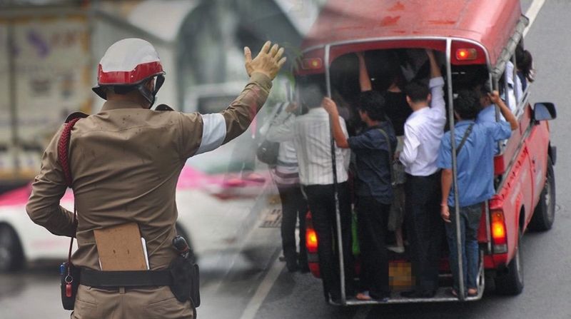 Thai Rath berichtete in der Government Gazette über eine Ankündigung über die Zurückhaltung von Passagieren, die sich auf Song Thaew Fahrten bezog – die allgegenwärtige Form des Personentransports in Thailand, die zwei Sitzreihen auf der Rückseite eines umgebauten Pick-ups hat. Ein neues Gesetz, das am 17. Februar angekündigt wurde, schreibt vor, dass alle Passagiere in einem Song Thaew Platz nehmen müssen.
