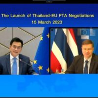 Thailand und die Europäische Union (EU) haben am Mittwoch die Wiederaufnahme der Verhandlungen über ein Freihandelsabkommen (FTA) angekündigt, mit dem Ziel, die Gespräche innerhalb von zwei Jahren abzuschließen.
