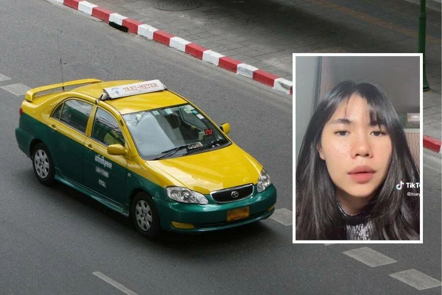 Eine Thailänderin enthüllte in den sozialen Medien, dass ein scheinbar aus den Fugen geratener Taxifahrer in Bangkok drohte, sie zu ermorden, weil ihr Ziel zu weit entfernt war.<br /> Eine Thailänderin enthüllte in den sozialen Medien, dass ein scheinbar aus den Fugen geratener Taxifahrer in Bangkok drohte, sie zu ermorden, weil ihr Ziel zu weit entfernt war. Die Frau hat ein Video auf ihrem TikTok-Konto @toeyly.n gepostet , um von ihrer beängstigenden Erfahrung mit einem Taxifahrer zu erzählen, der drohte, sie zu töten.