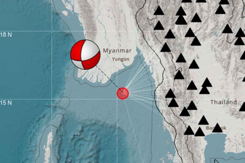 Am Montagmorgen war auch in Bangkok und Umgebung eine Reihe von Erdbeben zu spüren, die sich auf die südliche Küstenregion Myanmars konzentrierten. Das erste Erdbeben der Stärke 6,0 ereignete sich um 8.40 Uhr in einer Tiefe von 10 Kilometern. Das Epizentrum liegt etwa 289 km südlich des thailändischen Bezirks Phop Phra in der Provinz Tak, berichtete die Erdbebenbeobachtungsabteilung des thailändischen Meteorologischen Amtes. Am Montagmorgen war auch in Bangkok und Umgebung eine Reihe von Erdbeben zu spüren, die sich auf die südliche Küstenregion Myanmars konzentrierten. Das erste Erdbeben der Stärke 6,0 ereignete sich um 8.40 Uhr in einer Tiefe von 10 Kilometern. Das Epizentrum liegt etwa 289 km südlich des thailändischen Bezirks Phop Phra in der Provinz Tak, berichtete die Erdbebenbeobachtungsabteilung des thailändischen Meteorologischen Amtes.