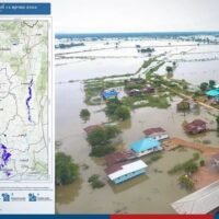 Die Geo-Informatics and Space Technology Development Agency (GISTDA) veröffentlichte am 14. Oktober Satellitenbilder von überschwemmten Gebieten, darunter viele Reisfelder, um die betroffenen Behörden bei der Bewältigung der Situation zu unterstützen. Satellitenbilder zeigten, dass mehr als 160.947 Hektar von Überschwemmungen betroffen waren.