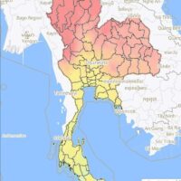 54 von 77 Provinzen Thailands waren gestern am Donnerstagmorgen mit gefährlichen Mengen an ultrafeinem Staub bedeckt, wobei 27 Provinzen, hauptsächlich im Norden und Nordosten, rote (ernsthaft schädliche) Verschmutzungsgrade mit gefährlichen Smogwerten aufwiesen.