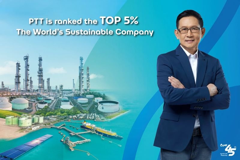 PTT unter der Leitung von CEO Auttapol Rerkpiboon sticht im globalen Öl- und Gas-Upstream- und integrierten Sektor heraus, rangiert unter den Top 5 % und erhält durch das Corporate Sustainability Assessment (CSA) den Silberklasse-Status im S&P Global Sustainability Yearbook 2024.