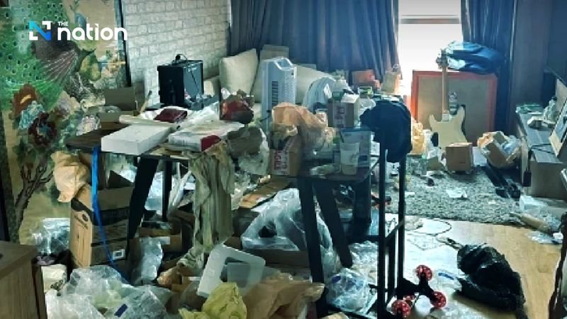 Die Besitzerin einer Eigentumswohnung in Bangkok weinte, nachdem ein Franzose geflohen war, ohne zwei Monatsmieten zu bezahlen, und ihre Eigentumswohnung in einem Ort voller Müll zurückgelassen hatte.