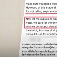 Ein fünf Sterne Hotel in Hua Hin hat den Arbeitsvertrag des Managers gekündigt, nachdem seine Antwort auf die Bewertung eines Gastes, in der dieser erwähnte, dass er für eine Zahnbürste bezahlen müsse, eine als unangemessen erachtete Reaktion hervorrief, berichtete Amarin TV gestern Abend (26. Oktober).