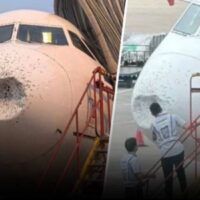 Ein Flug der Thai AirAsia mit 147 Passagieren an Bord erlebte eine schreckliche Tortur, nachdem er beim Landeanflug auf Chongqing, China, von einem Hagelsturm getroffen wurde. Der Airbus A320 erlitt erhebliche Schäden, darunter eine zerdrückte Nase und eine beschädigte Cockpitscheibe. Er landete jedoch sicher und ohne Verletzte.