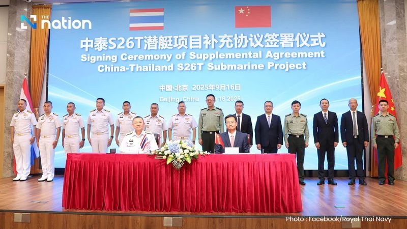 Admiral Jirapol Wongwit, Oberbefehlshaber der Königlich Thailändischen Marine, reiste nach Peking, um eine geänderte Vereinbarung zum Bau eines U-Boots zu unterzeichnen.