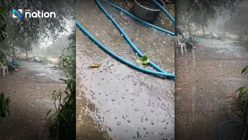Gegen 15 Uhr veröffentlichte ein Facebook-Nutzer namens „Akhom Boontha“ ein Video, in dem er erklärte, dass der Sturm Ban Hua Fai Moo 2 im Unterbezirk Ban Kat des Bezirks Mae Wang mit starken Winden, heftigem Regen und einer großen Menge Hagel, der ununterbrochen fiel, getroffen und bei den Einheimischen Panik ausgelöst habe.
