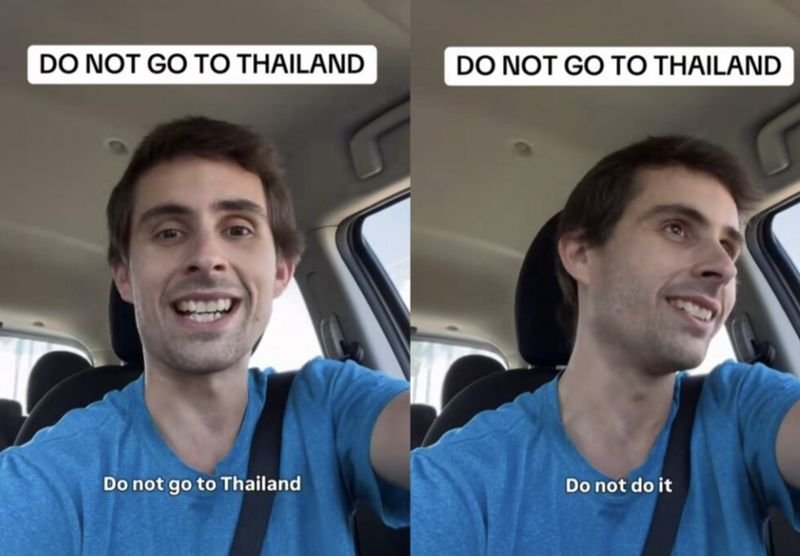 Ein ausländischer TikTok-Nutzer ging viral, nachdem er ein augenzwinkerndes Video veröffentlichte, in dem er die Leute davor warnte, Thailand zu besuchen, nur um dann zu enthüllen, dass er sich in das Land verliebt hatte. Der Clip, der am 25. Februar 2026 veröffentlicht und von Khaosod English gemeldet wurde , erregte schnell große Aufmerksamkeit im Internet. Thailändische und ausländische Zuschauer reagierten zahlreich und teilten ihre Reaktionen und Reisepläne