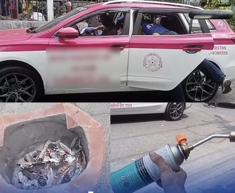 Ein Taxifahrer in Nonthaburi verursachte am 23. März 2026 einen Unfall, bei dem er in zwei Fahrzeuge krachte, nachdem er mutmaßlich versucht hatte, sich mit Gas und Holzkohle in seinem Auto das Leben zu nehmen. Die beiden anderen Fahrzeuge wurden beschädigt, und die Rettungskräfte wurden zum Einsatz gerufen. Der Fahrer wurde am Unfallort halb bewusstlos und verwirrt aufgefunden.